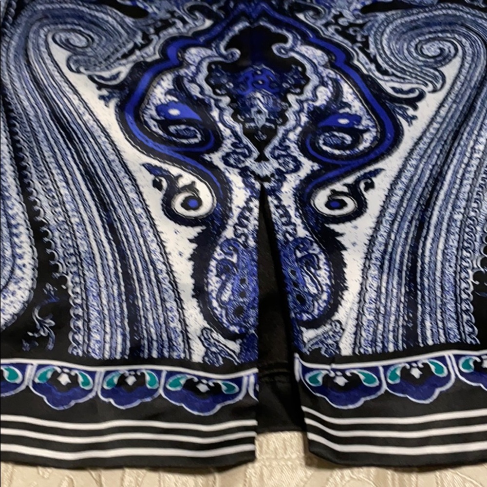 Macy's I-N-C Women's Black & Blue Pencil Skirt 4 - Picture 4 of 10